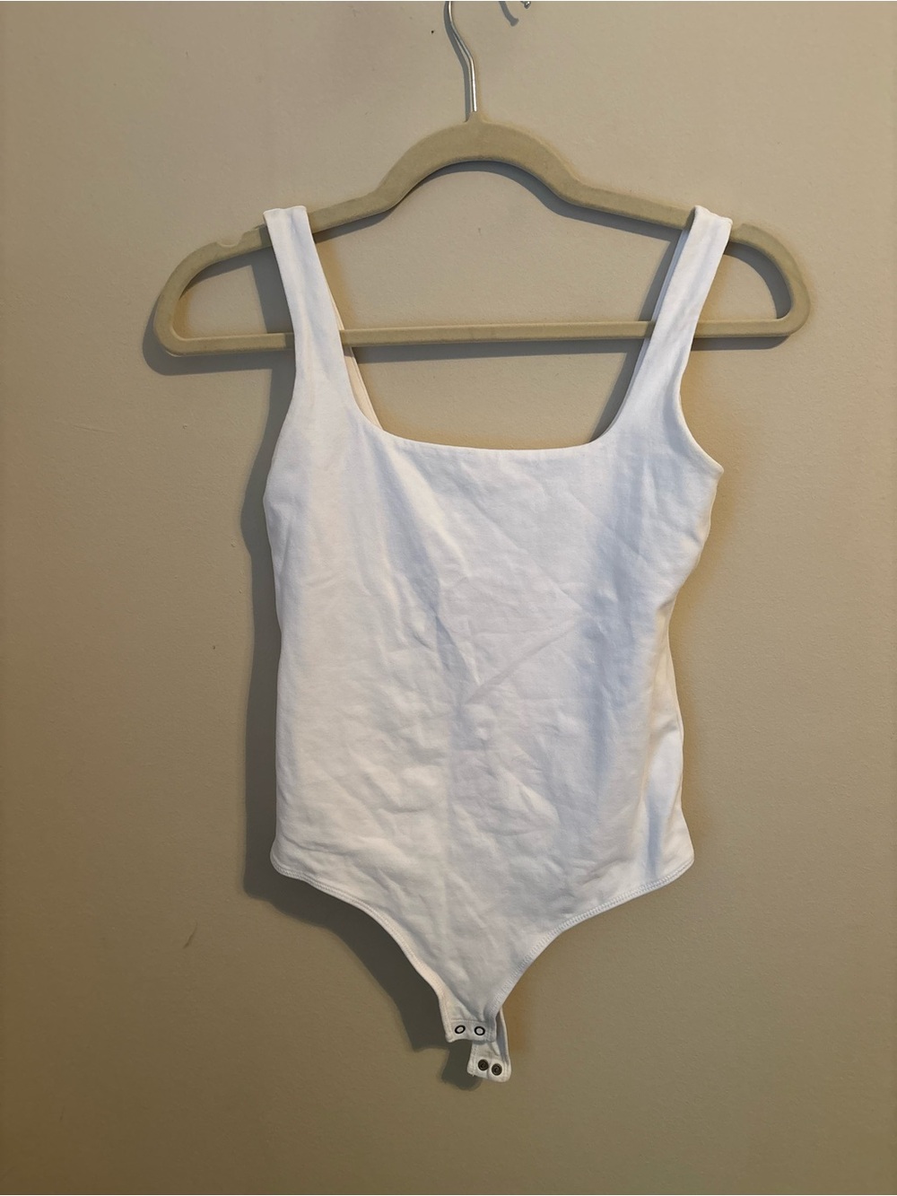 Abercrombie & Fitch White Tank One-Piece Bodysuit